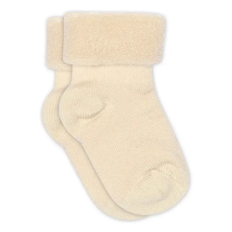 Mpkids, Klassiska Babysockor I Merinoull 22/24 Ecru