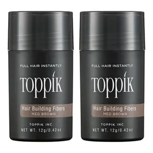 Toppik Hair Building Fibers Medium Brown & FiberHold Spray