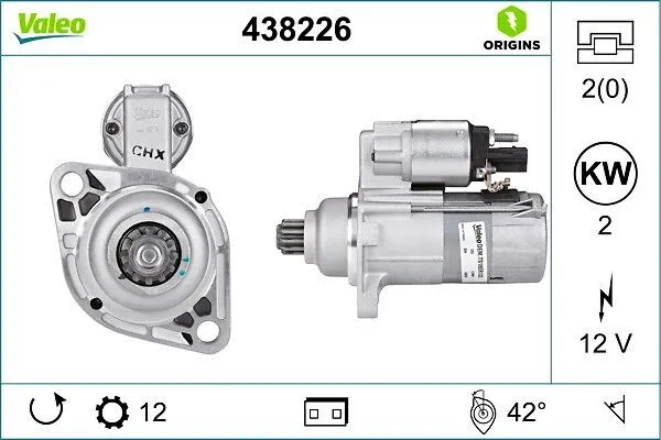 Startmotor VALEO 438226