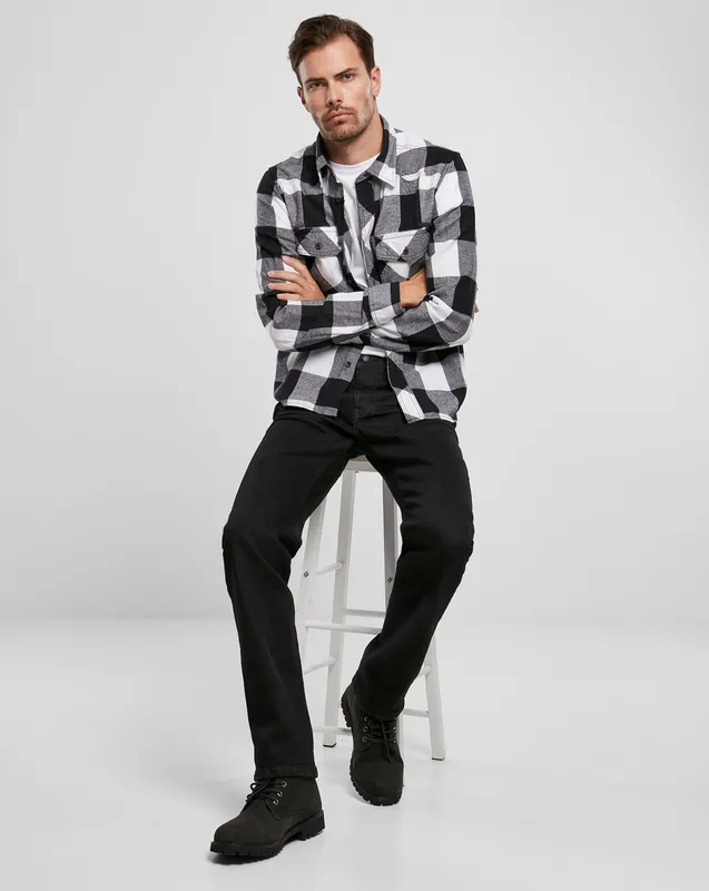 Brandit flanellskjorta Vit (#2887)