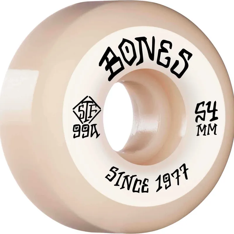 Bones Wheels STF Skateboard Heritage Roots 54mm V5 4pk Vit