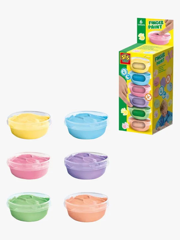 SES Creative - Fingerfärg - 6x45ml - Pastell