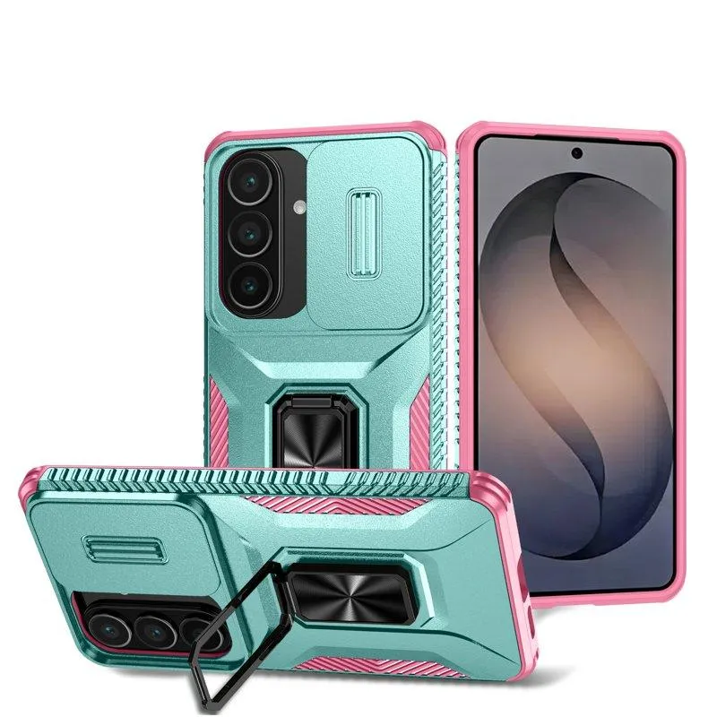 Mobilskal för Samsung Galaxy S26 Camshield Kickstand TPU + PC – Grön