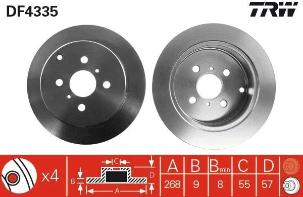 Bromsskiva TRW DF4335