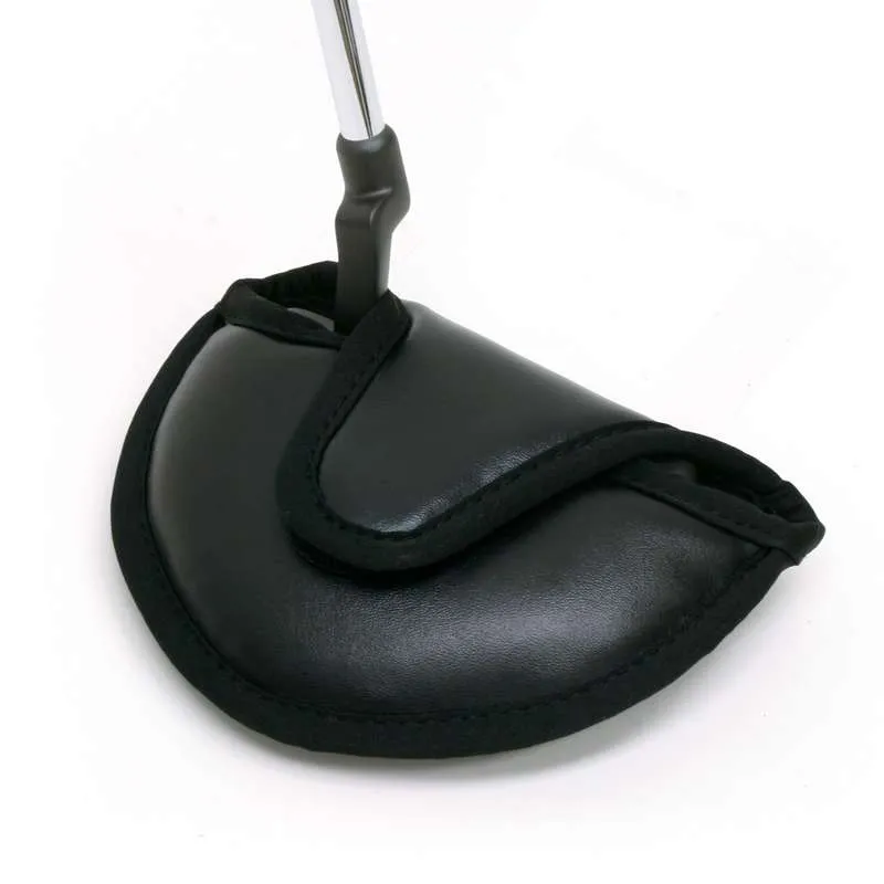Headcover för Mallet Putters i Syntetiskt Läder-Svart Oversize