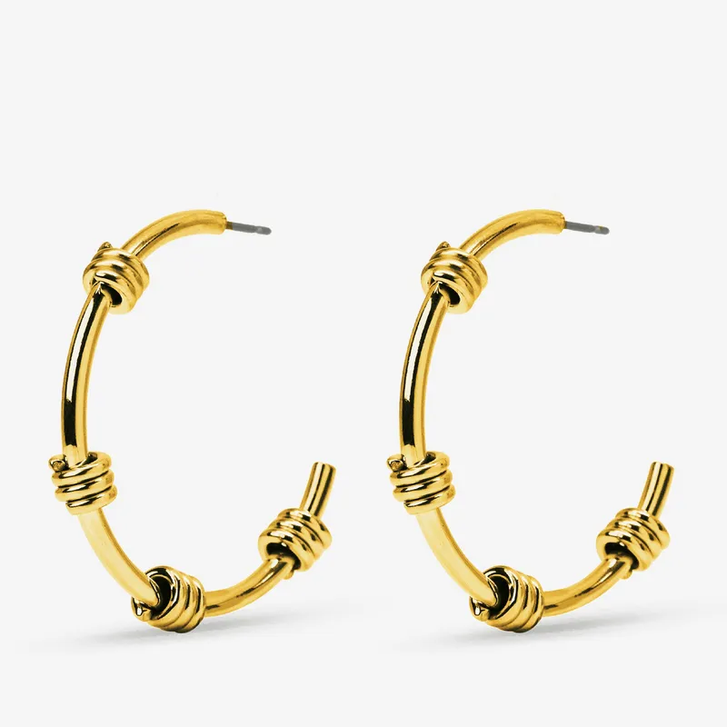 Edge Barbed Wire Bangle Örhängen (#9019)
