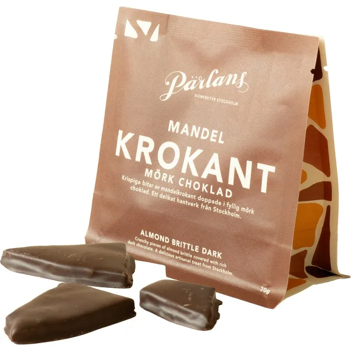 Pärlans Konfektyr Krokant med Mandel & Mörk Choklad 70g