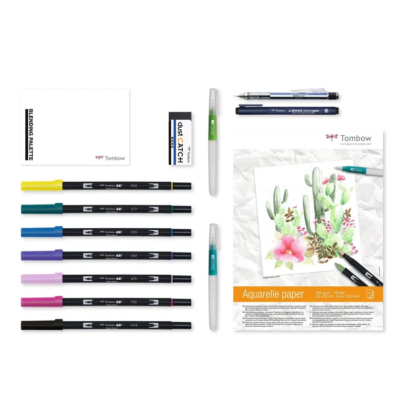 Tombow Komplett start set vattenfärger HaveFun@Home Set Watercoloring