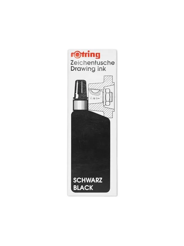 Rotring rOtring Isograph Flytande bläck på flaska | Svart | 23 ml Reservoarpenna Bläck