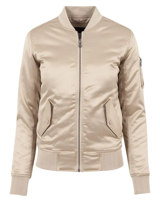 Urban Classics Bomberjakke i Satin Guld