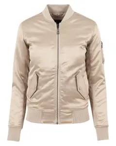 Urban Classics Bomberjakke i Satin Guld