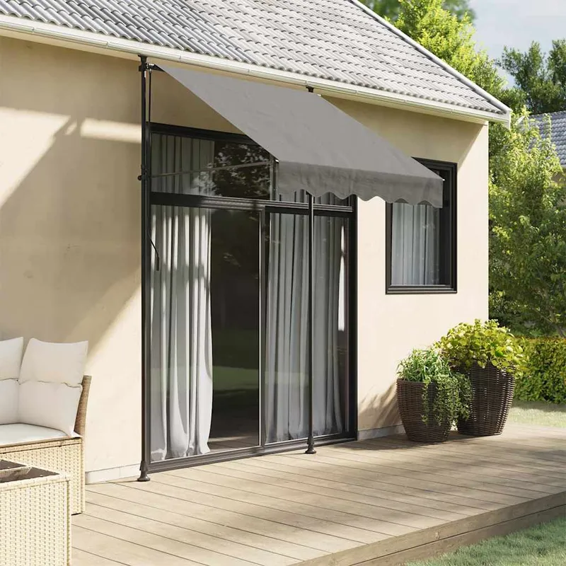 vidaXL Markis infällbar antracit 150×150 cm tyg och stål
