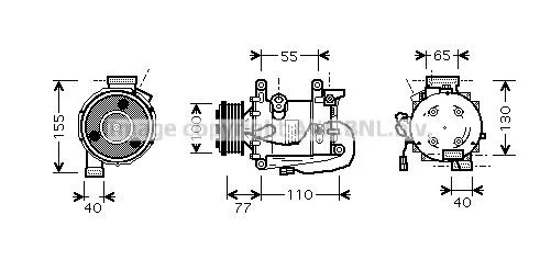 AC-kompressor AVA COOLING SYSTEMS HDAK208
