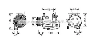 AC-kompressor AVA COOLING SYSTEMS HDAK208