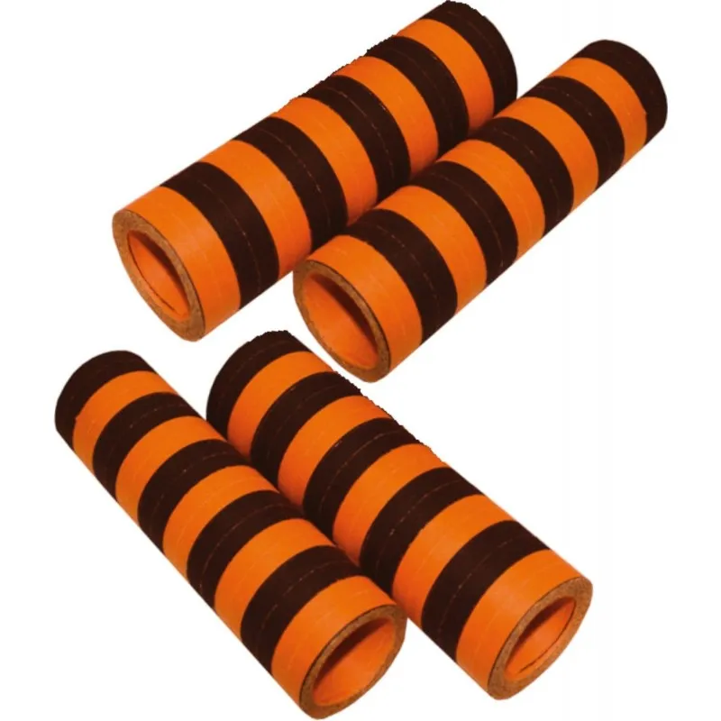 Halloween Serpentiner Orange Svart Flamsäkert Papper Festdekoration 4-Pack 4m