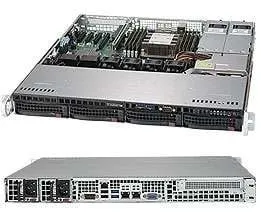 Supermicro SC813M FTQC-R407CB - Chassi - Server (Rack) - Svart