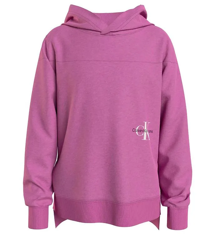Calvin Klein Hoodie – Monogram Off Placerad Hoodie – Iris Orch