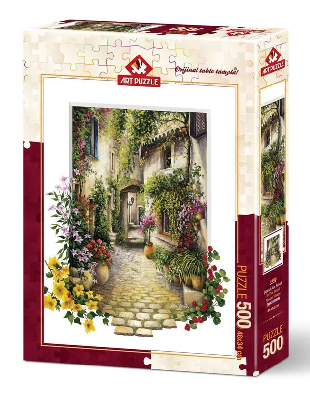Art Pussel – Blommig gata 500 bitar