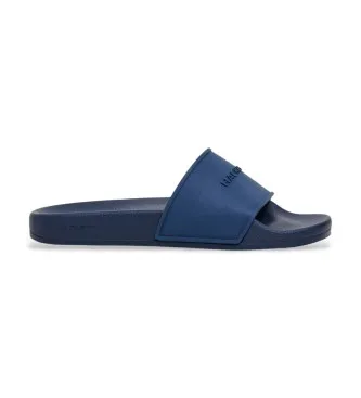 Hackett London för män. HMS200083 Slider flip flops Pier blue (42), Casual, Grön, Polyester