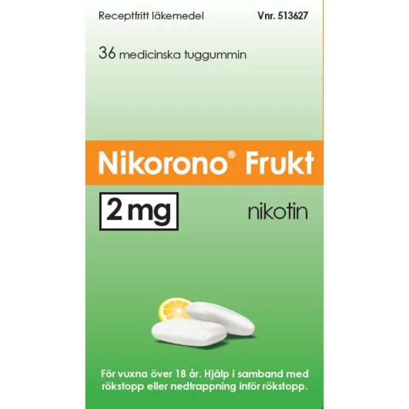 Nikorono Frukt 2 mg 36 st