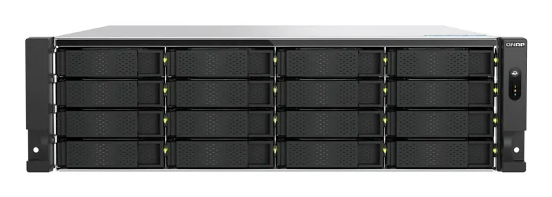Qnap Ts-h1677axu-rp Lagringsserver Rack (3u) Amd Ryzen™ 7 7745 32 Gb Ddr5 0 Tb Qnap Qts Svart, Grå