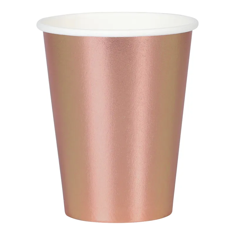 Pappersmuggar Roséguld Metallic – 8-pack