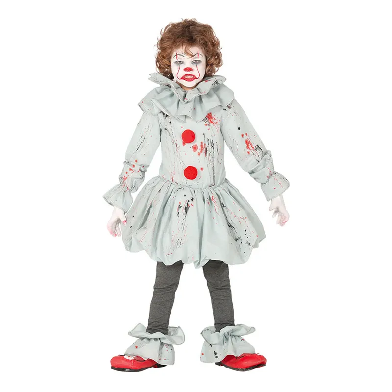 Skräckclown Barn Maskeraddräkt - Small