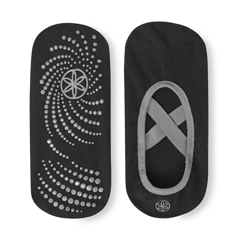 Gaiam Grippy Yoga Barre Socks Black/Grey One Size
