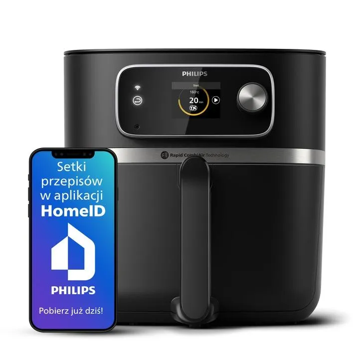 Philips 7000 Series HD9880 Airfryer Combi XXL - Varmluftsfritös - 8.3 liter - 2200 W - svart