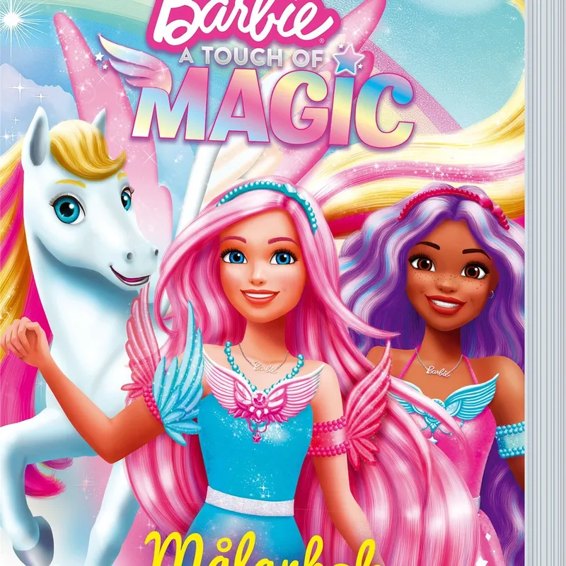 Målarbok Barbie med klistermärken Kärnan