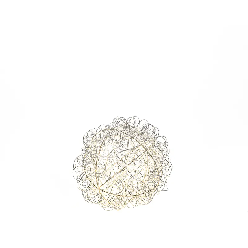 Konstsmide 3513-303 Dekorationsboll silver, varmvit 20 cm