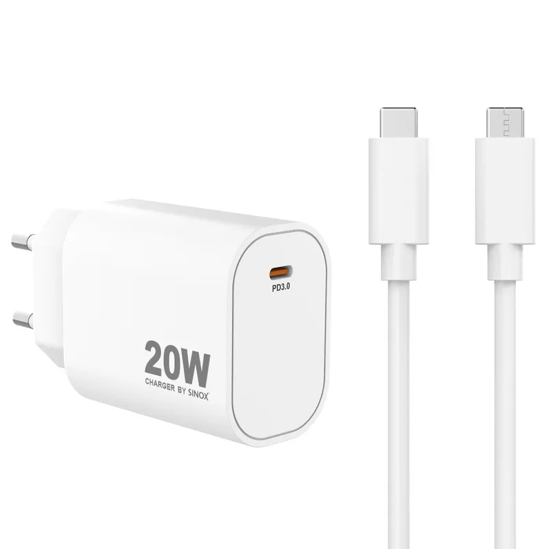USB-C laddare 20W + USB-C-kabel