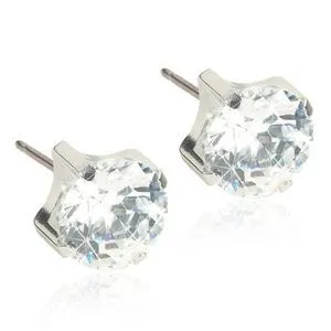 Blomdahl Örhängen St Tiffany Cz White, 7 mm 1 par