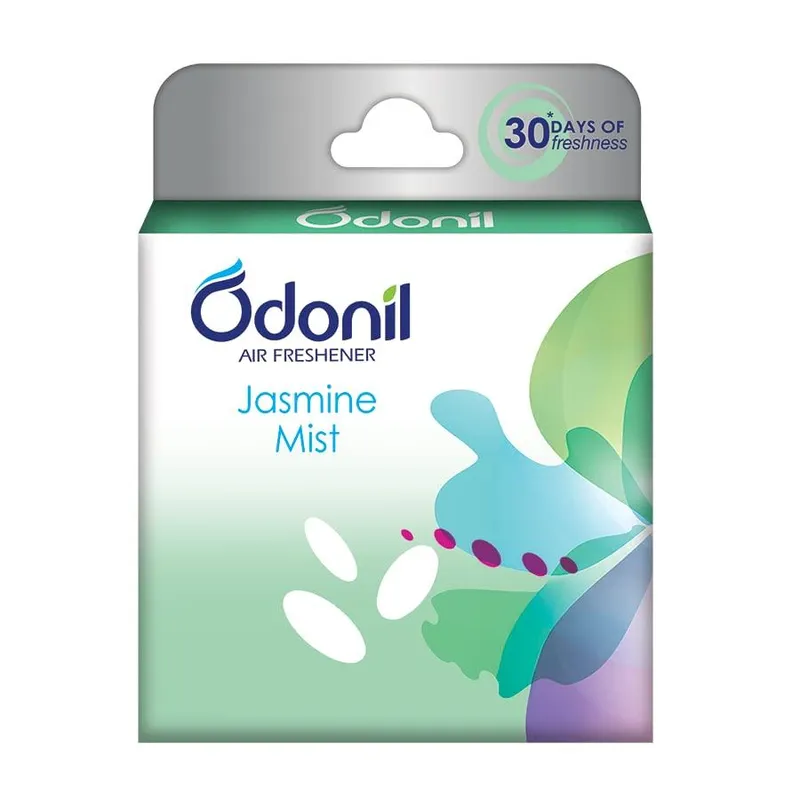 Odonil Badrumsluftfräschare Block Jasmine Mist 72g Långvarig Doft Odörborttagningsteknik Varar Upp Till 30 Dagar