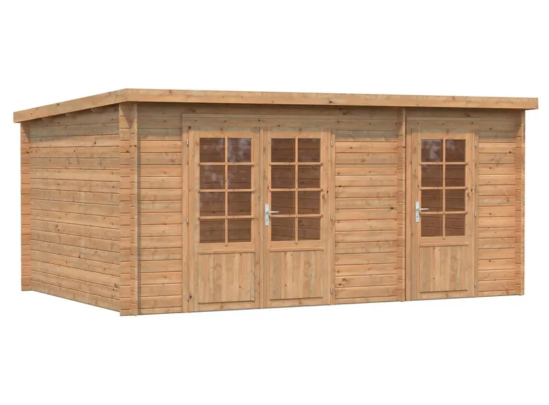 Palmako Ella Stuga 13,5 m²/inv. 13,1 m², utan golv, brun, impr.