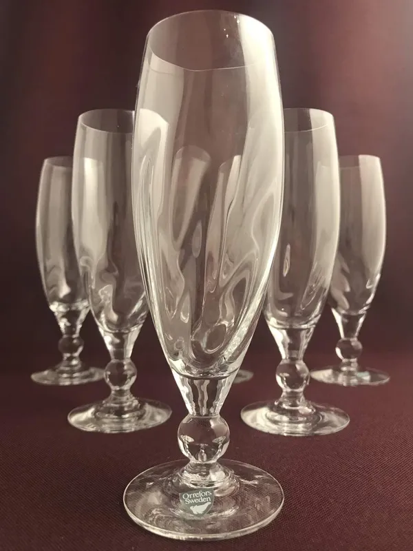 Orrefors – Mistral – 6 st Champagne glas design Erika Lagerbielke