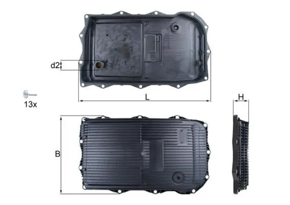Oljefiltersats, automatväxellåda MAHLE HX 184KIT