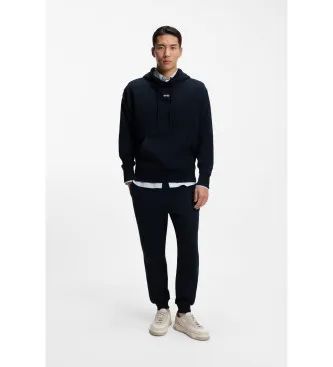 BOSS för män. 50541065 Träningsoverall Wesmall marinblå (S), Casual, Deportivo, Bomull, Multisport, Lång ärm, Marino