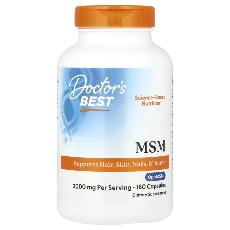 Doctor’s Best - MSM med OptiMSM, 1000 mg - 180 kapslar