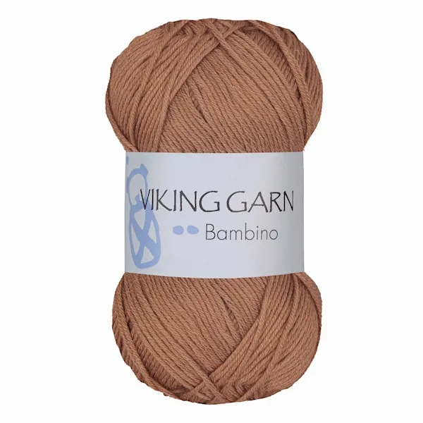 Bambino Garn Bomullsmix 50 g Ljusbrun 409 Viking Garn