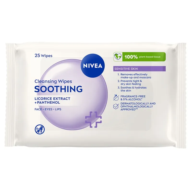 NIVEA Sensitive Cleansing Wipes 25 Pcs – 25 pcs