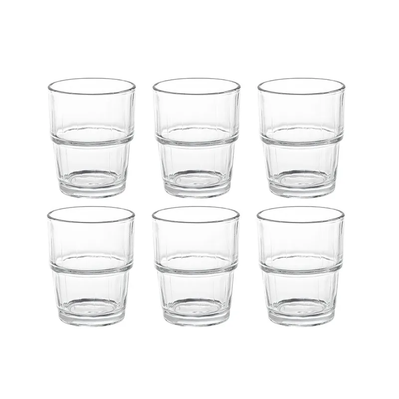 Maku Stapelbara Dricksglas 6-pack – Tål maskindisk och Spara Utrymme i Köket