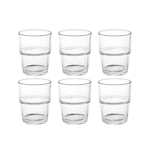 Maku Stapelbara Dricksglas 6-pack – Tål maskindisk och Spara Utrymme i Köket