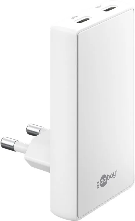 65 W USB-C PD GaN Dual Fast Charger Flat white