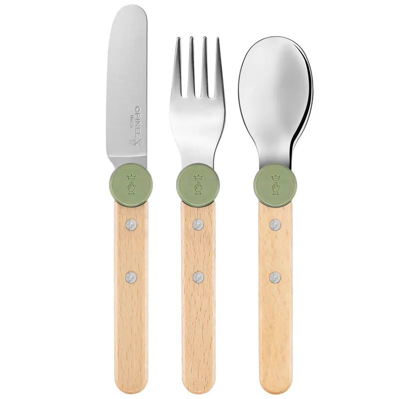 Opinel Le Petit Gourmet barnbestick, olive green