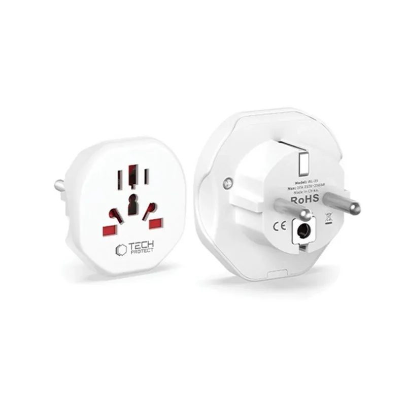 Tech-Protect Universal Travel Adapter for EU - White