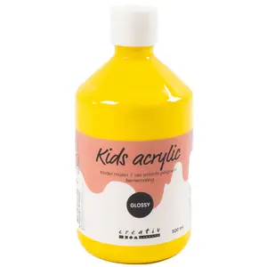 Akrylfärg blank 500 ml gul