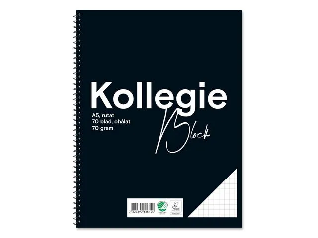 Kollegieblock FW A5 70g 70bl rut oh 5st