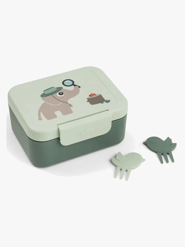 Done By Deer Tiny Trails Matlåda med Snack Picks, Green