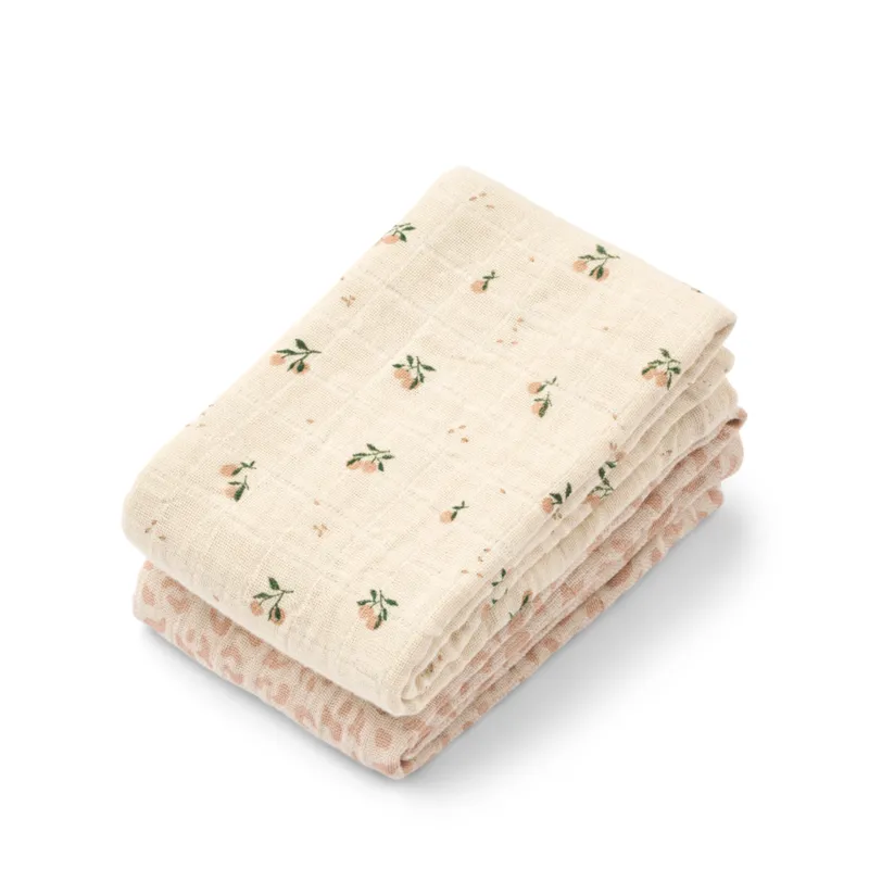 Köp 2 få 20% | LIEWOOD Lewis Muslinfilt Mini Leo/Mini Peach Mix 2-Pack